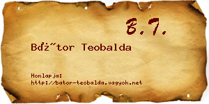 Bátor Teobalda névjegykártya